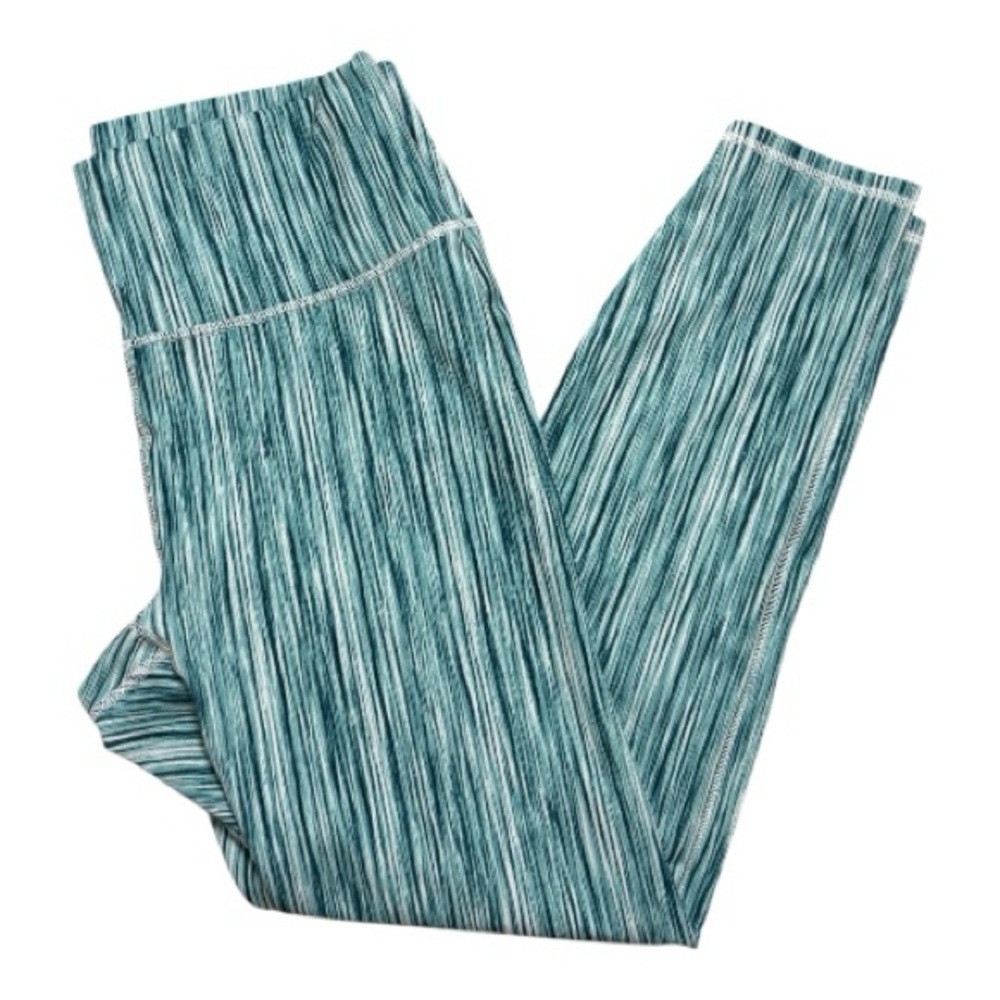 Fabletics Teal Striped Powerhold 7/8 Leggings Size XS